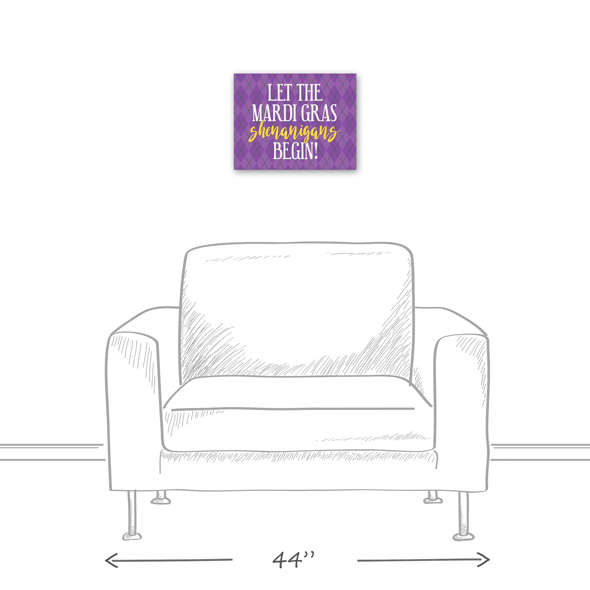 Let Shenanigans Begin Mardi Gras Canvas Wall Art